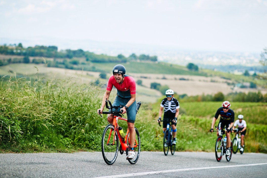 Cyclists competing in Ironman Italy Emilia Romagna