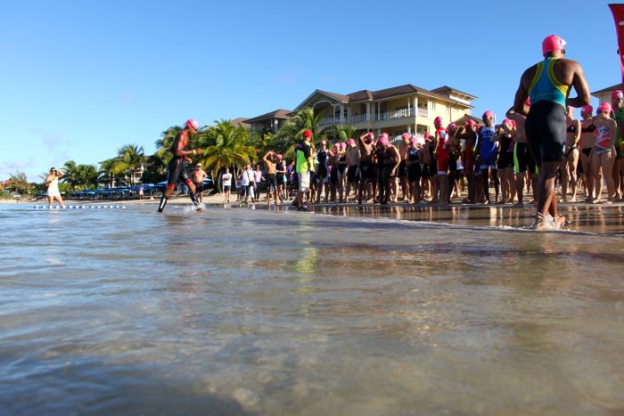 Daley Thompson gets athletes into island spirit at St Lucia Triathlon