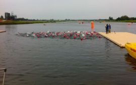 Calm conditions for third edition of Diamond Tri at Dorney Lake