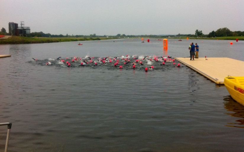 Calm conditions for third edition of Diamond Tri at Dorney Lake