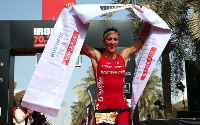 Daniela Ryf wins million-dollar triple crown at Ironman 70.3 Bahrain