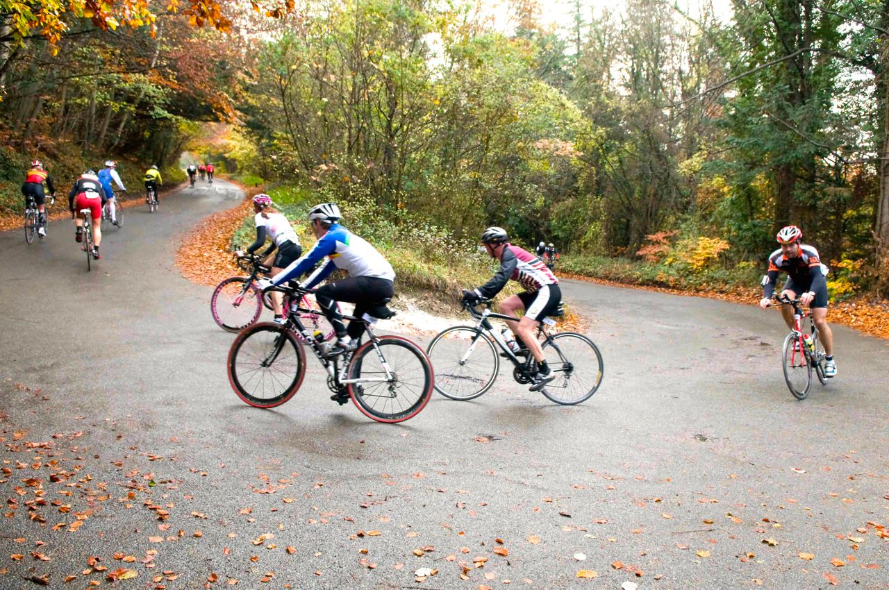 Athletes racing in the BallBuster