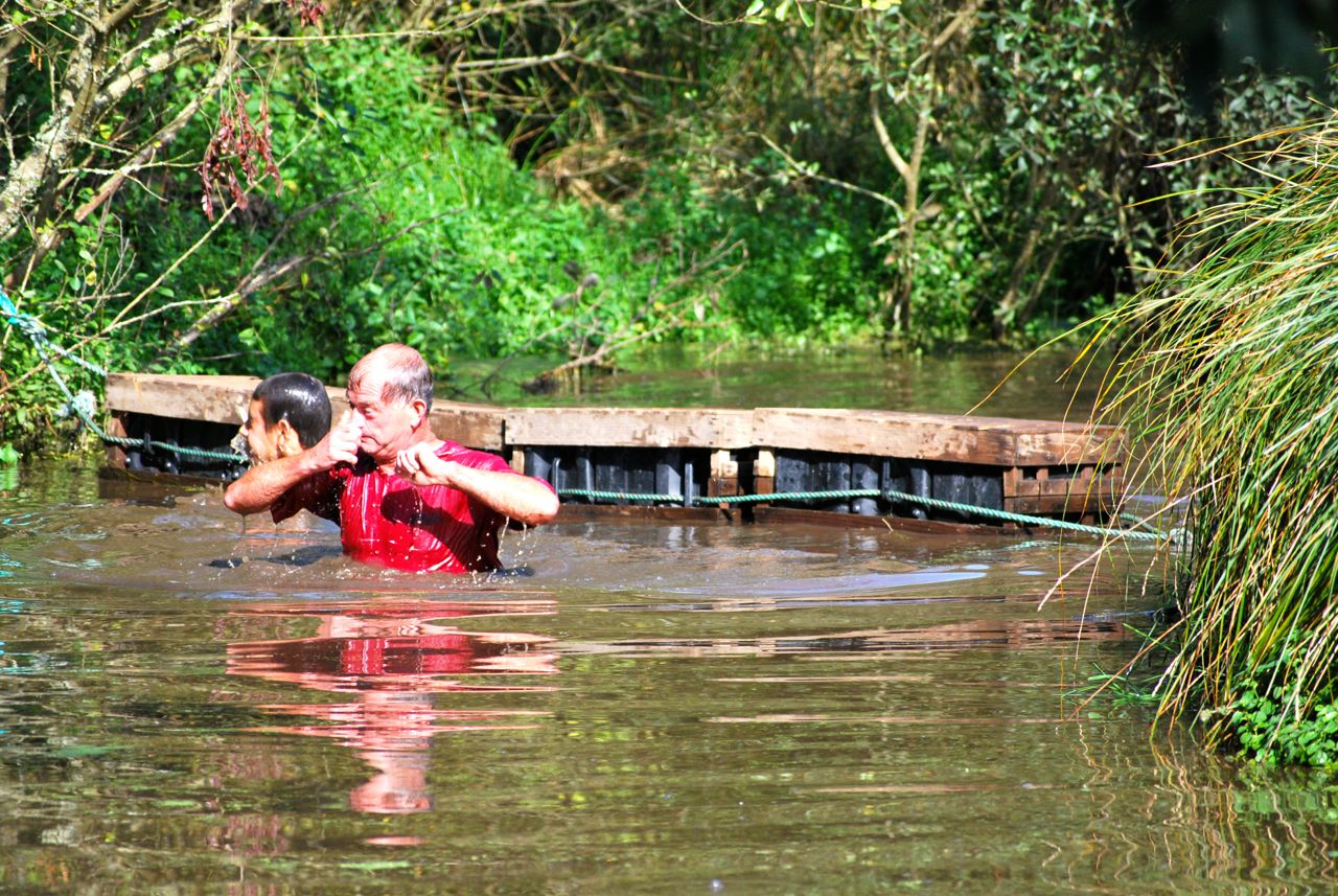 Athlete going through water at Tuff Enuff 2014