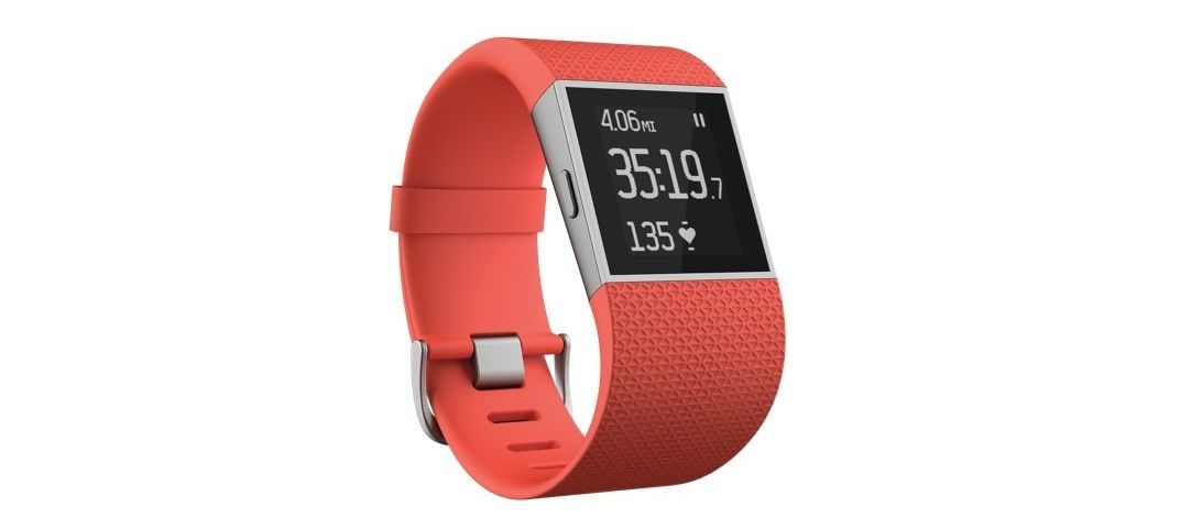 Fitbit Surge in tangerine