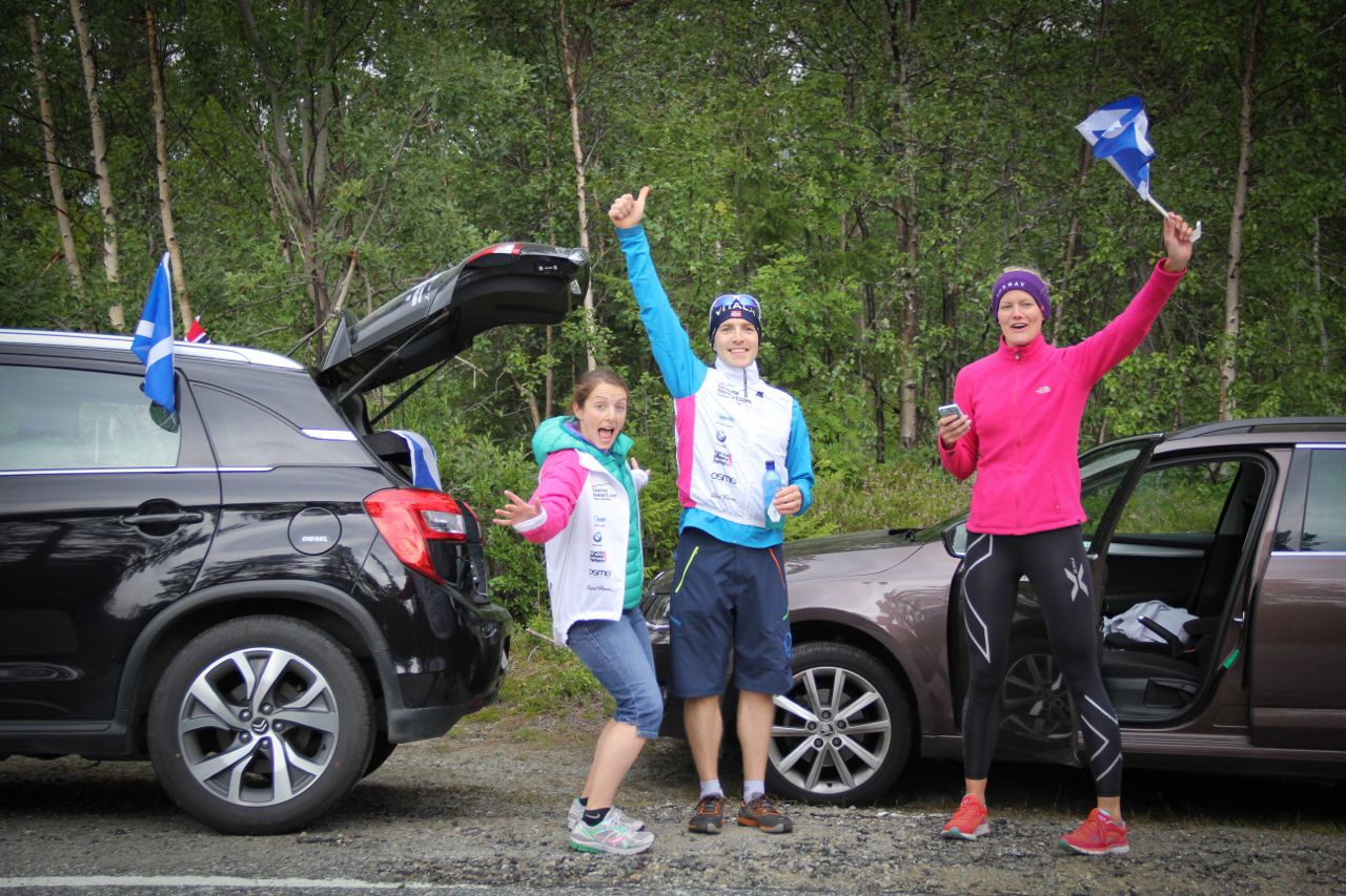 Graeme Stewart and friends before racing the Norseman 2014