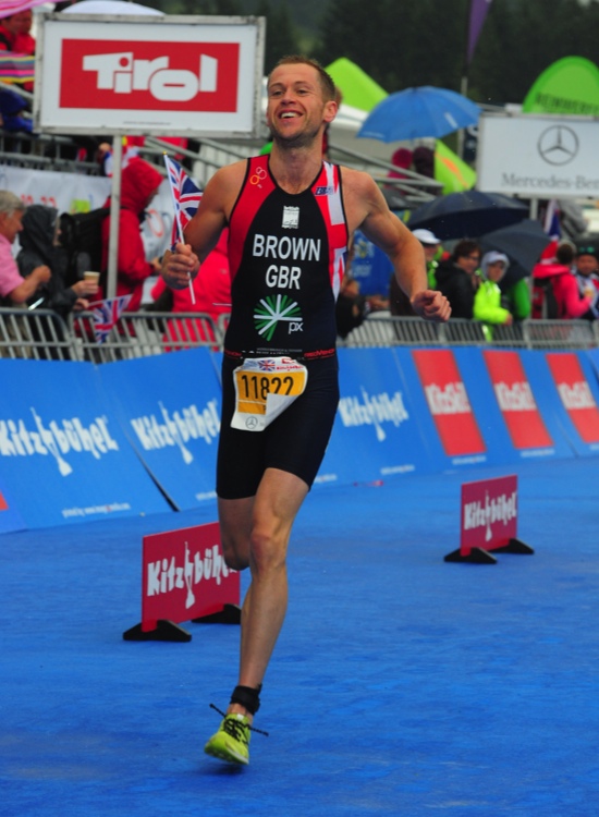 Paul Brown running at the European Triathlon Sprint Championships