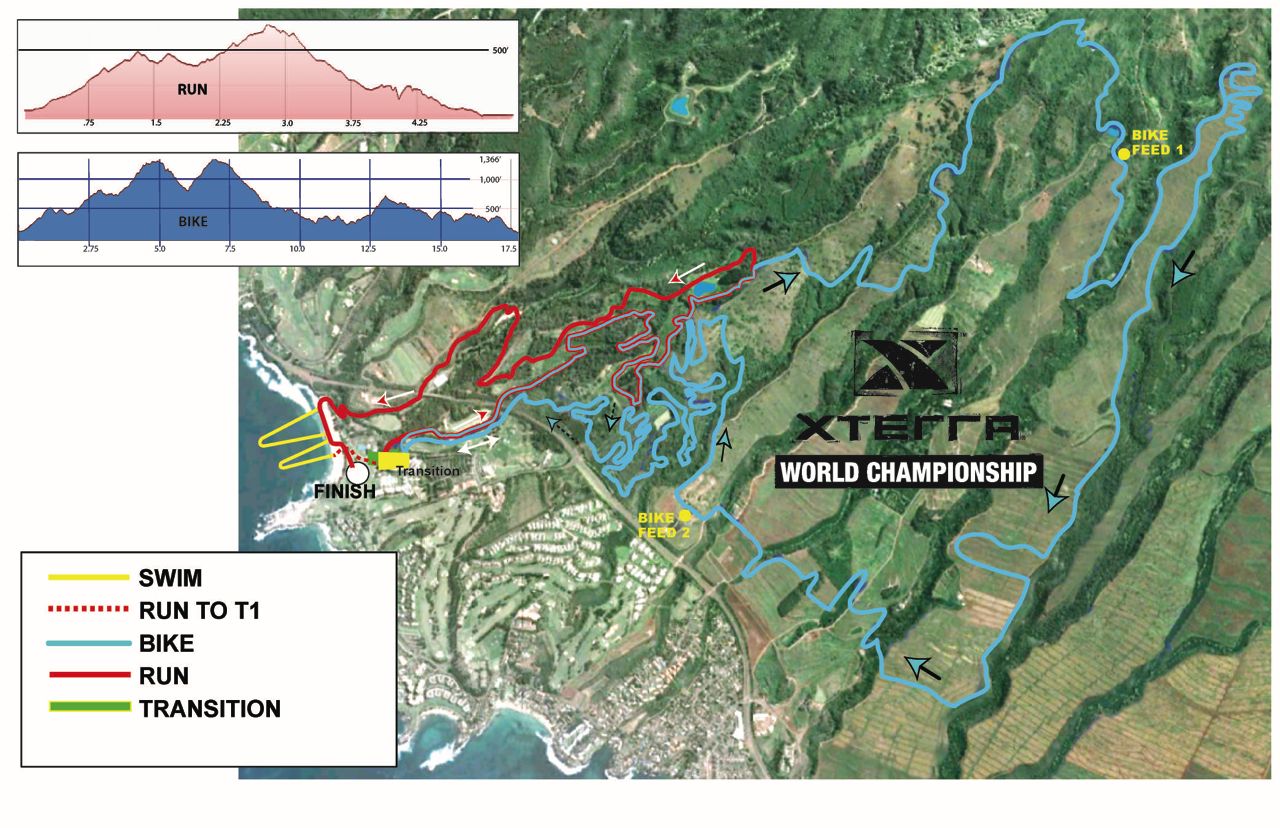 Course map for 2014 Xterra world champs