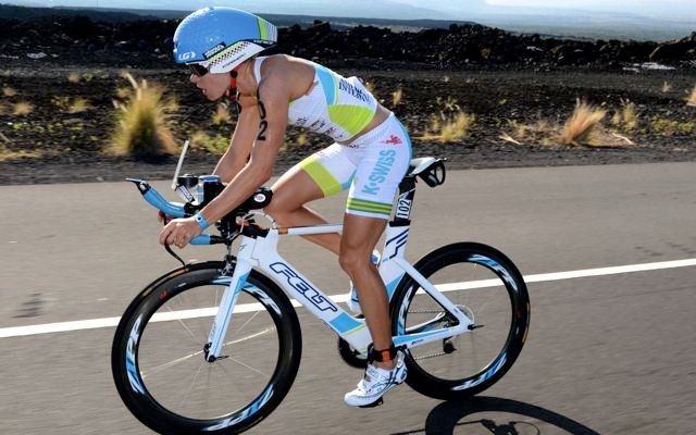 Mirinda Carfrae riding the Felt IA at Kona