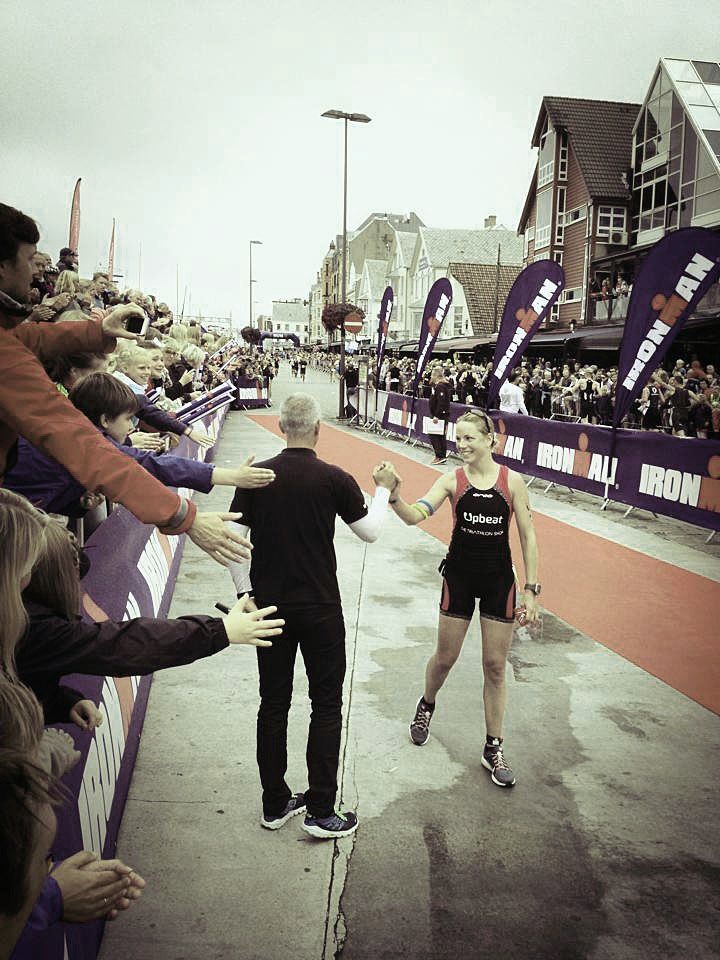 Susie Hignett at the finish line