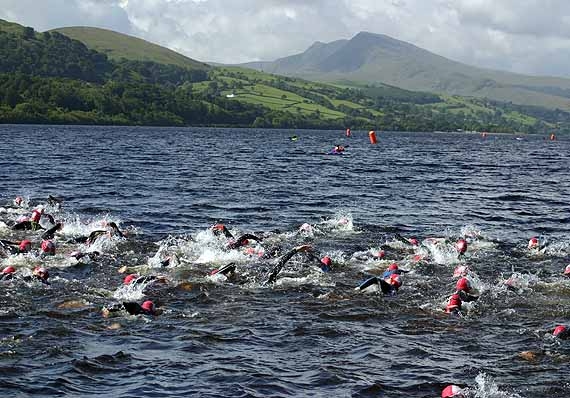 Swimmers at Bala Standard Distance Triathlon