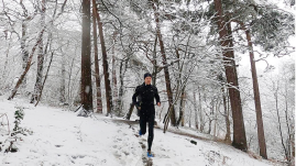 Elite Tom Bishop’s snowy January training