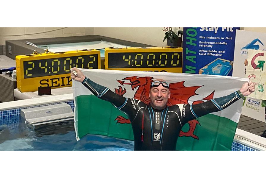 Cardiff coach breaks swim world record