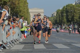 Who are the fastest runners in triathlon at the Olympics?