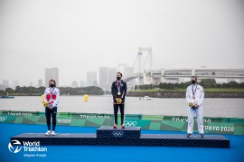 All the action from the women’s Olympic triathlon in Tokyo in pictures