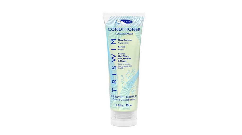 Triswim conditioner on white background