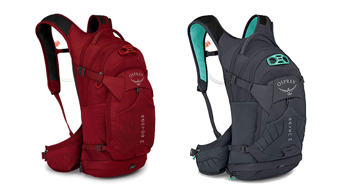 Osprey raptor and raven backpacks