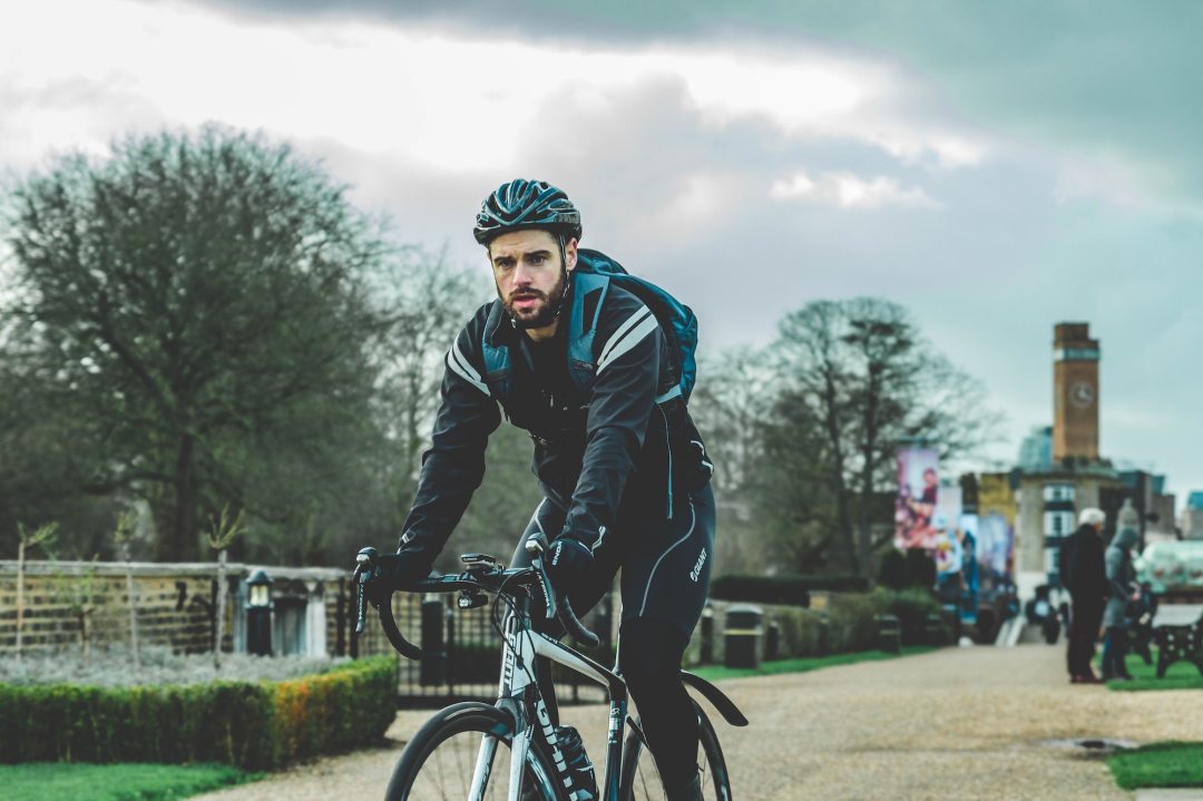 Cycling with a bag