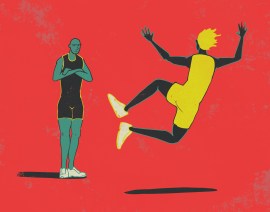 Why leaping at the finish line is a no no