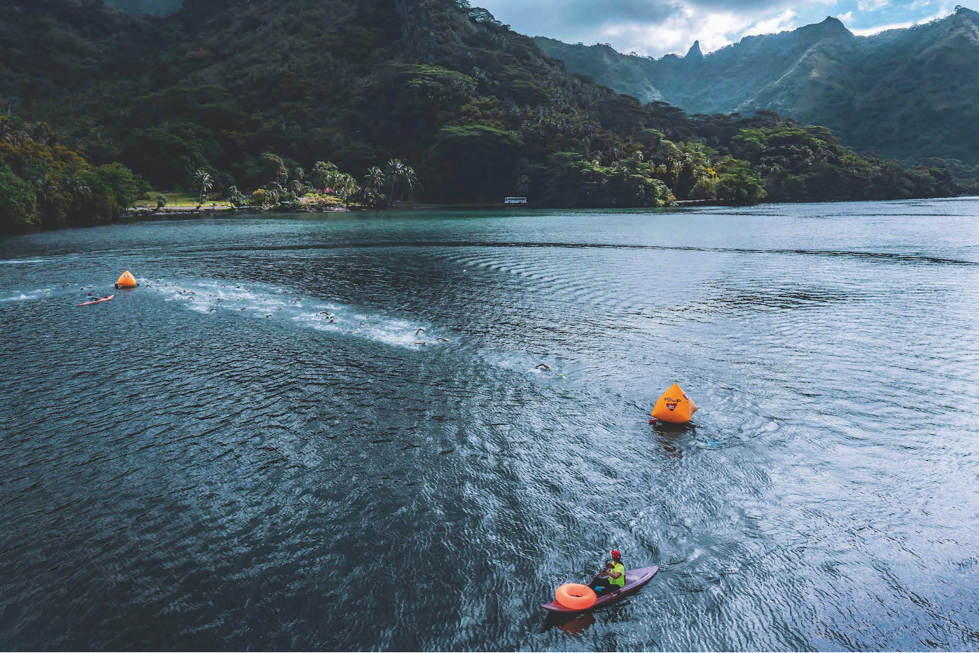 Triathletes take part in the Xterra Tahiti off-road triathlon