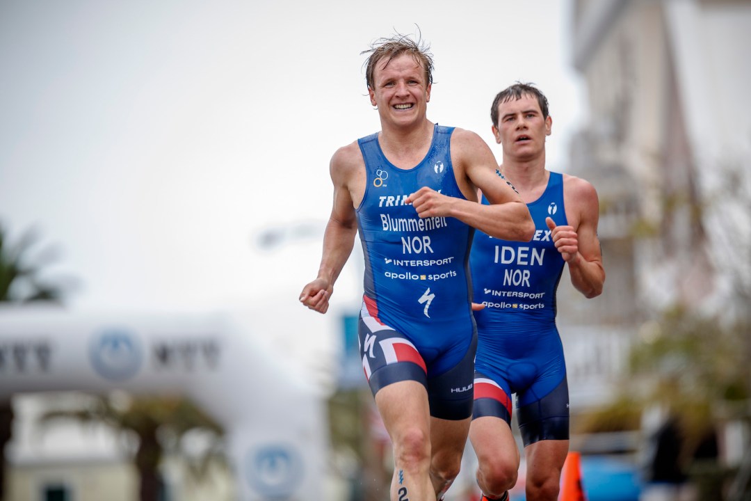 Kristian Blummenfelt racing at Bermuda triathlon in 2018