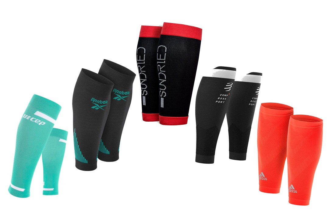 five different calf compression sleeves