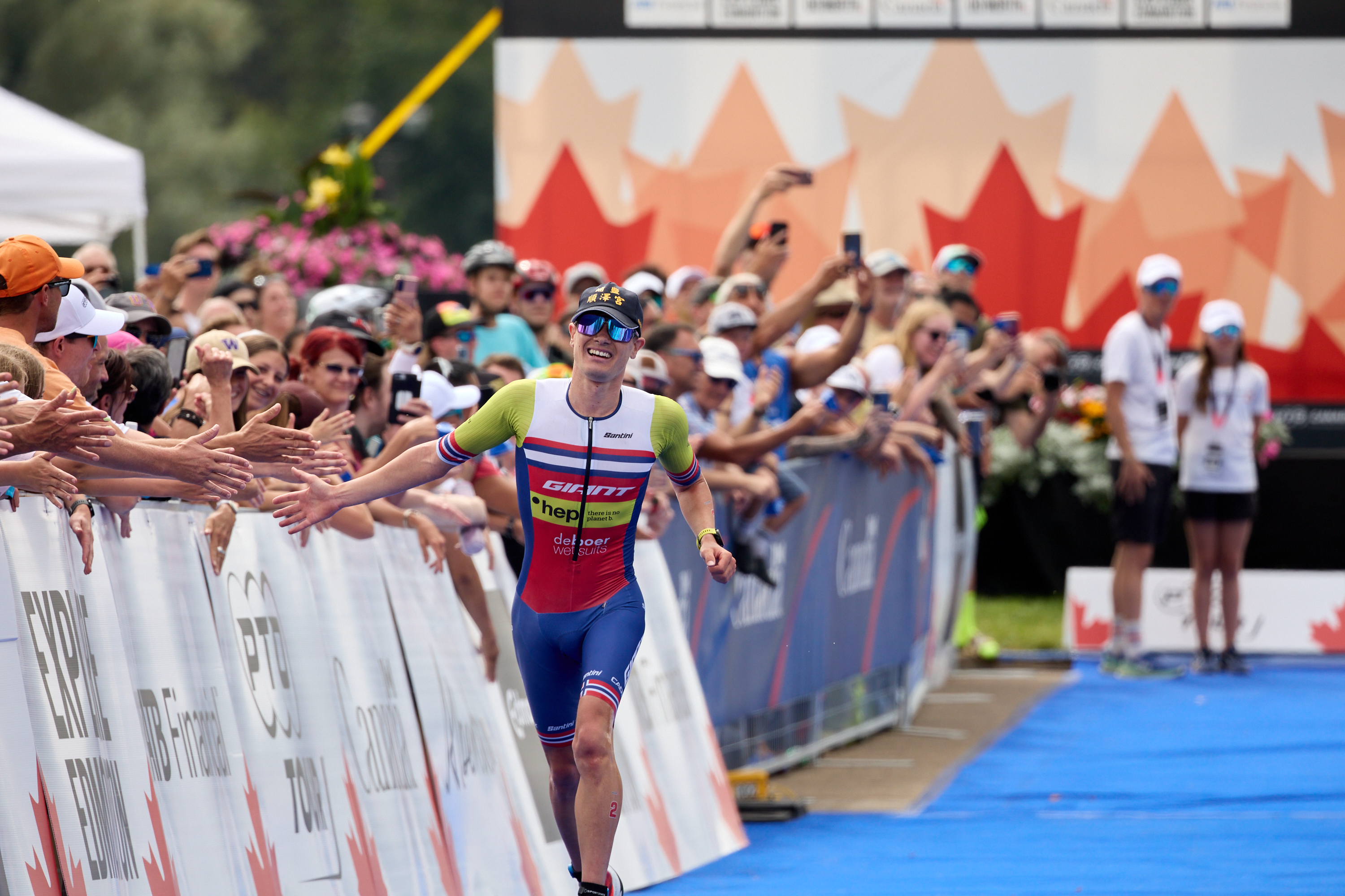 Edmonton, Canada, on the 24th July 2022, during the Male Elite race at the PTO Canadian Open at Hawrelak Park, Edmonton