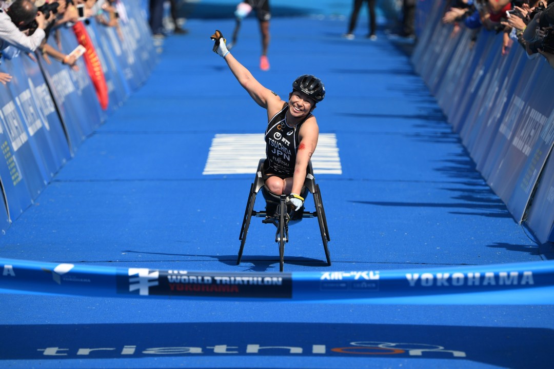 Tsuchida Wakako of Japan during the ITU World ParaTriathlon Yokohama on May 12, 2018 in Yokohama