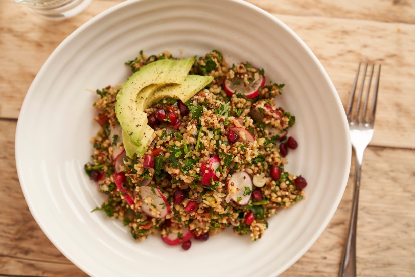 Bulgar wheat and quinoa salad