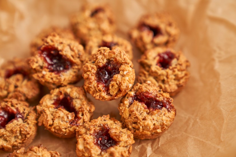 Peanut butter and jam bites