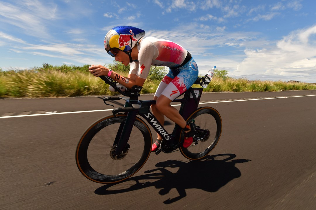 Great Britain's Lucy Charles in action during the bike leg of the 2018 Ironman World Championship