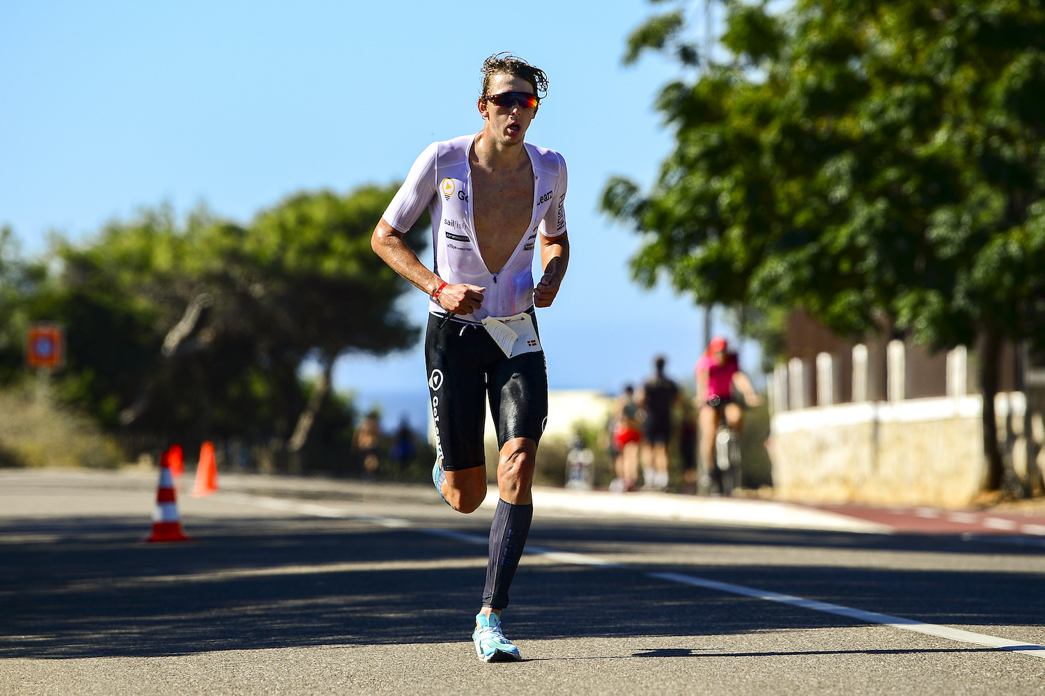 Magnus Ditlev racing at Ironman 70.3 Portugal Cascais