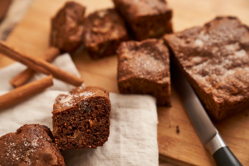 Fig, ginger and walnut slices