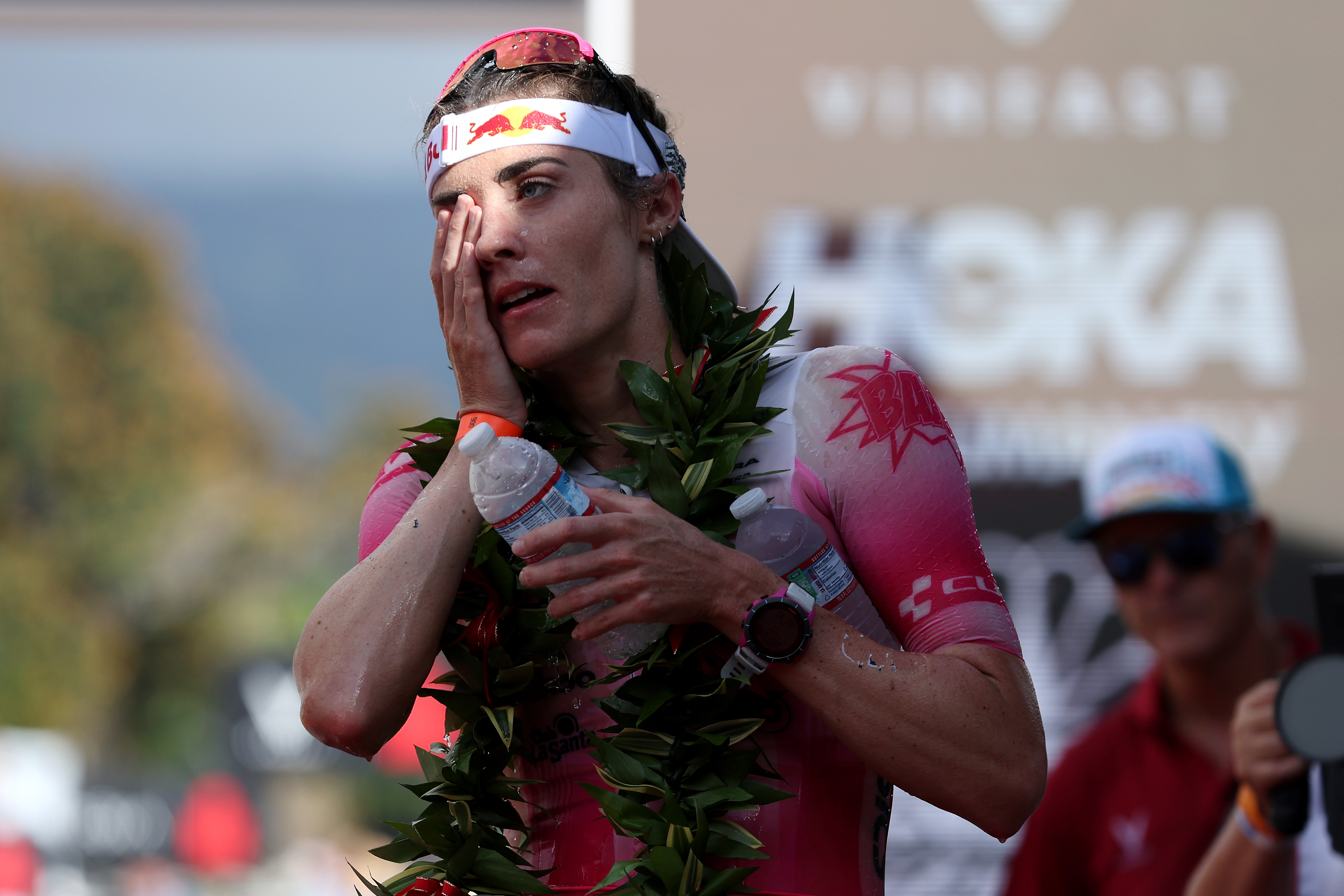 Lucy Charles-Barclay is emotional taking second place in Kona