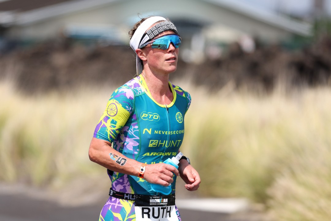 Ruth Astle racing at the 2022 Ironman World Championship