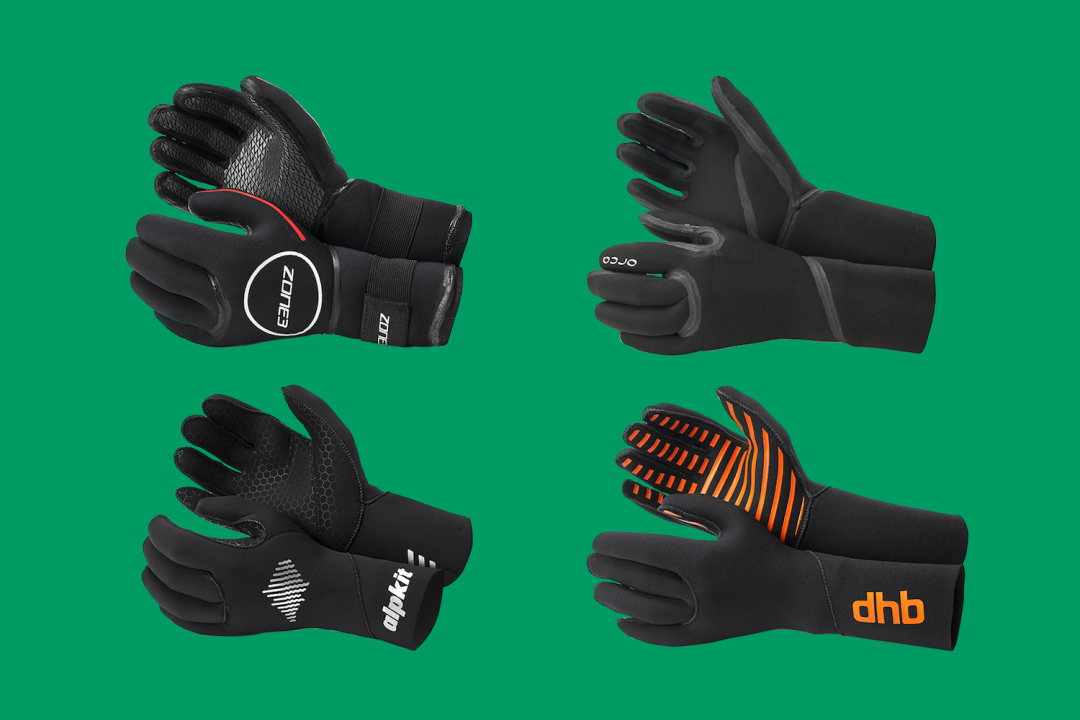 Collection of neoprene swimming gloves