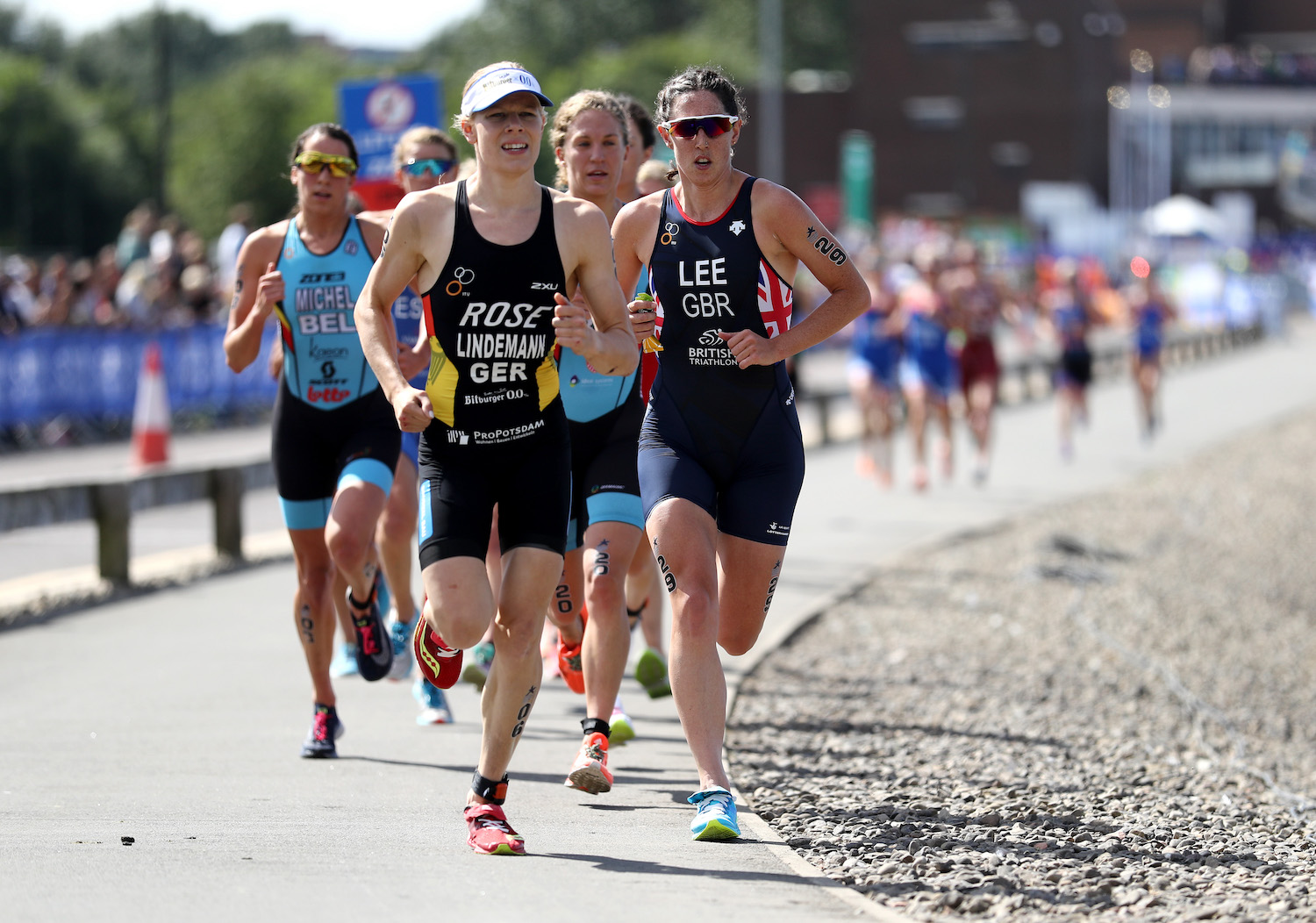 during the triathlon on Day eight of the European Championships Glasgow 2018 at Strathclyde Country Park on August 9, 2018 in Glasgow, Scotland. This event forms part of the first multi-sport European Championships.