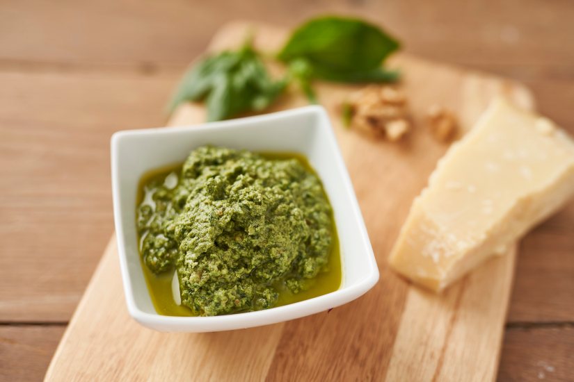 Walnut and basil pesto