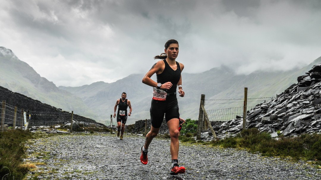 Competitors at the Slateman Triathlon