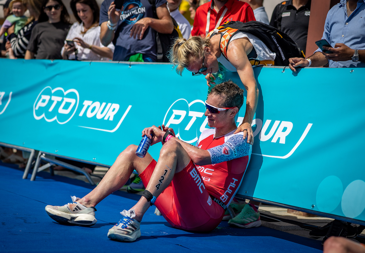 Alistair Brownlee at the end of the PTO European Open