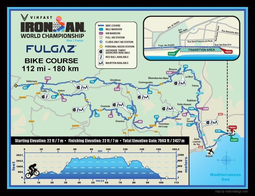 Ironman World Champs Nice bike course