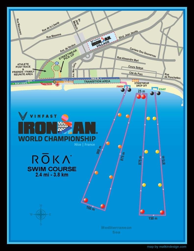 Ironman World Champs Nice swim course