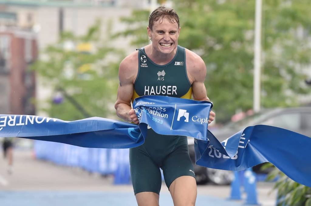 Matt Hauser wins the 2023 Montreal World Triathlon Series race