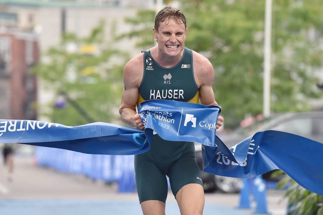 Matt Hauser wins the 2023 Montreal World Triathlon Series race