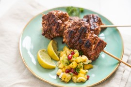 Jerk chicken kebab