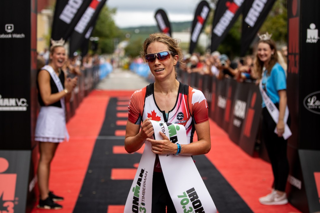 Tamara Jewett wins Ironman 70.3 Timberman