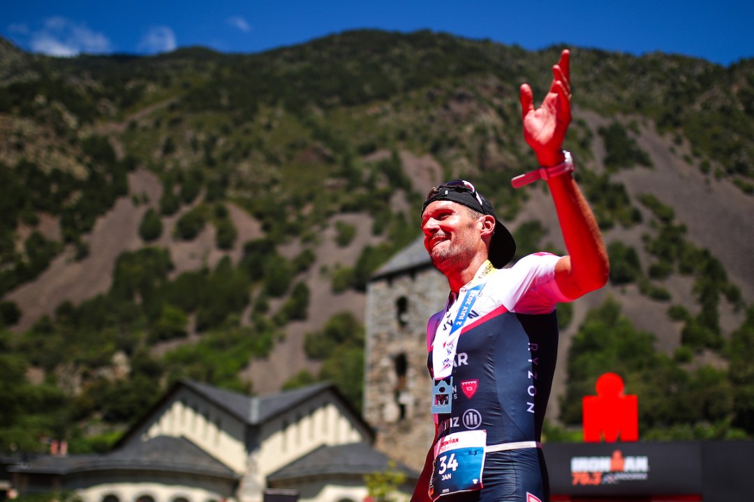 Jan Frodeno racing at Ironman 70.3 Andorra