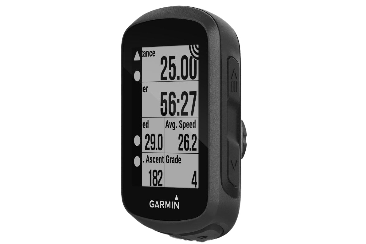 Garmin Edge 130 Plus computer on a white background