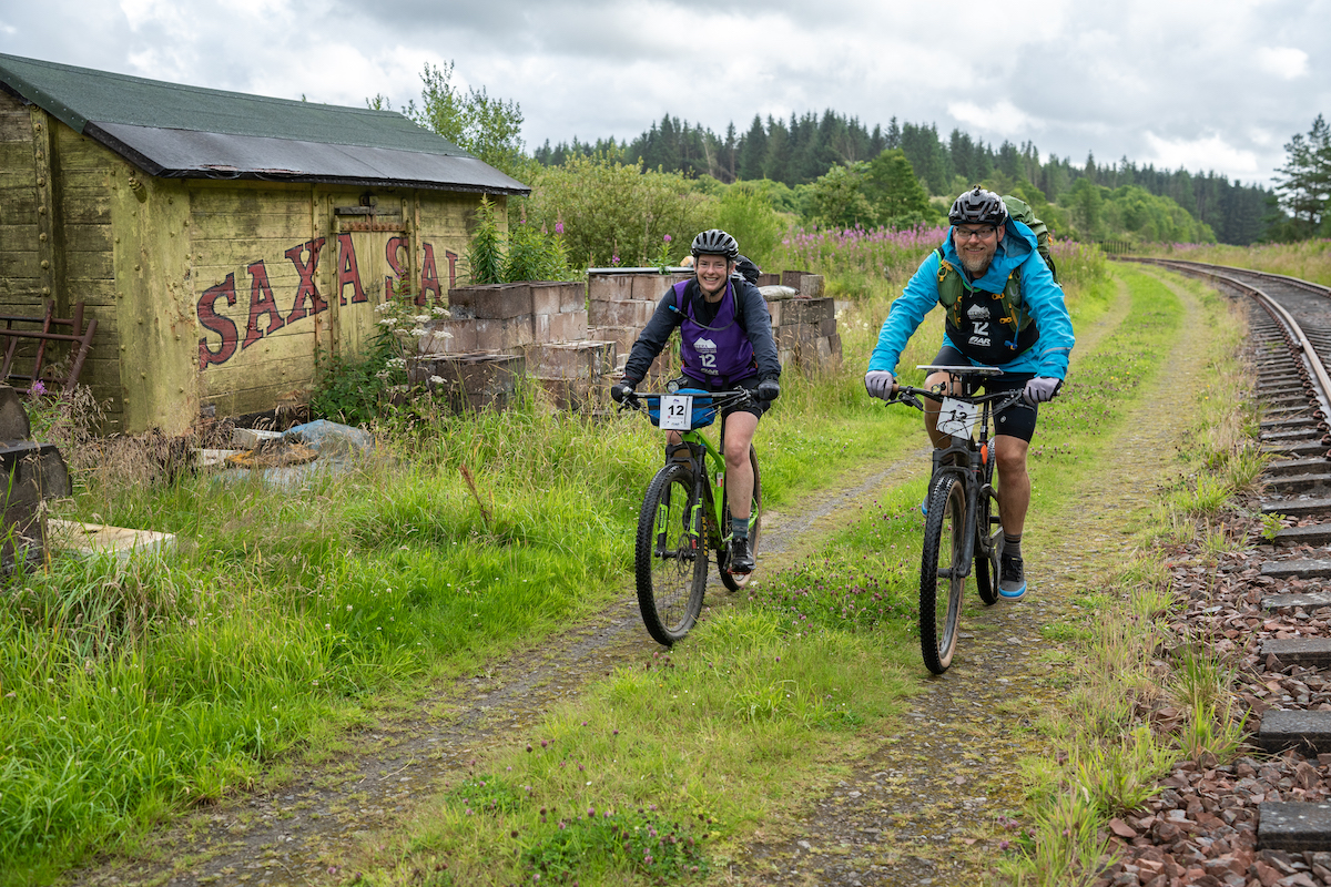 Dave Harcourt and teammate Megan on the bike leg of ITERA-lite