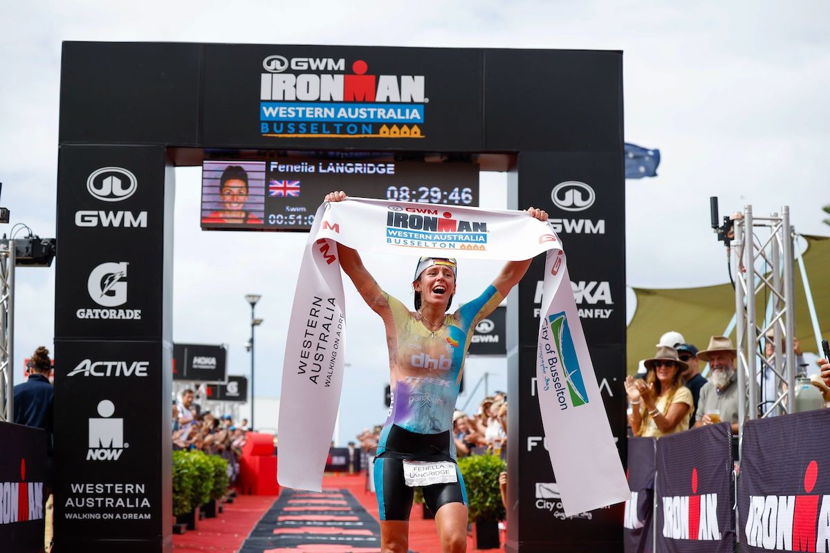 Fenella Langridge winning the 2023 Ironman Western Australia