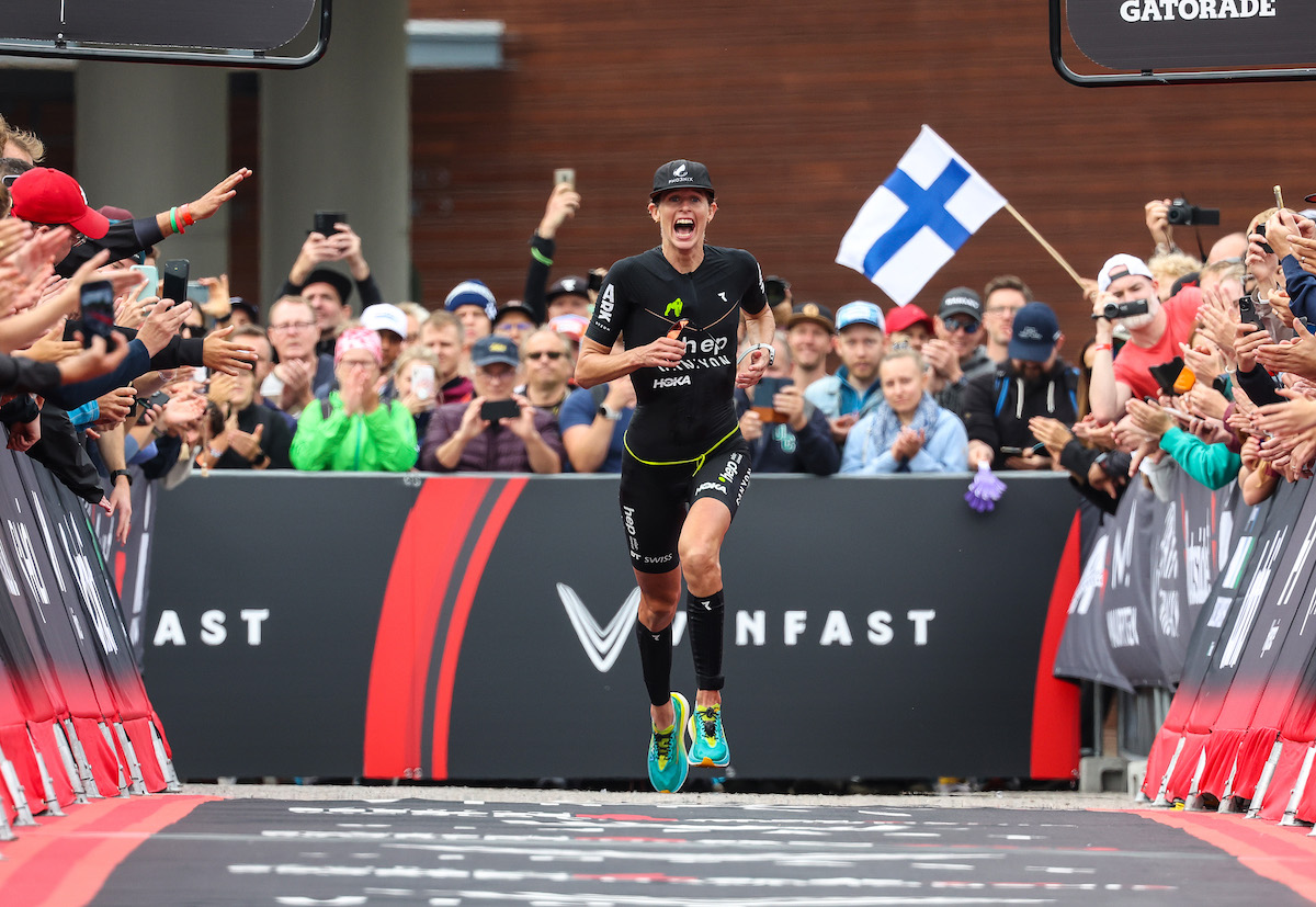 Imogen Simmonds finishes third at the 2023 Ironman 70.3 World Championships in Lahti, Finland